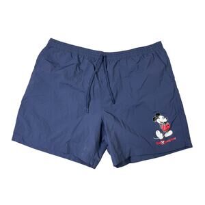 Disney‎ Mickey Mouse Blue Swim Trunks Men’s 3XL 46 Drawstring Mesh Lined Shorts